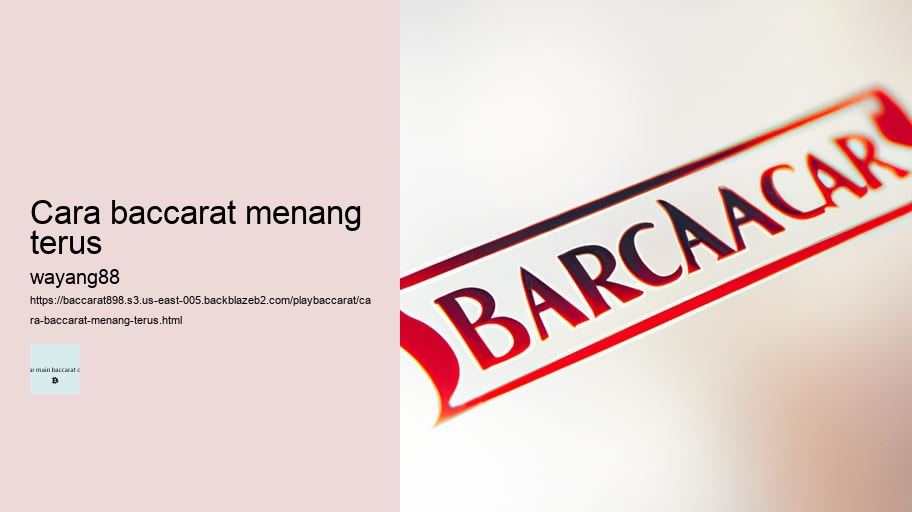 cara baccarat menang terus