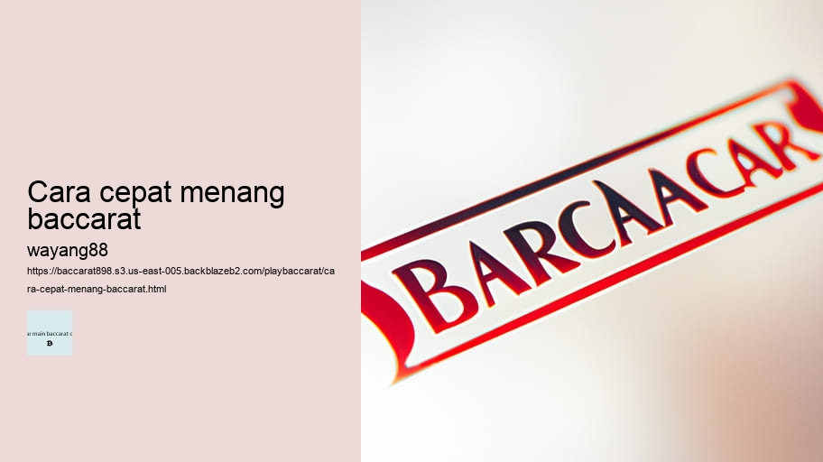 cara cepat menang baccarat