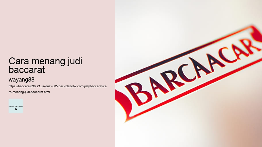 cara menang judi baccarat